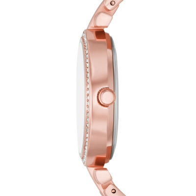 Geneva Ladies Womens Crystal Accent Rose Goldtone 2-pc. Watch Boxed Set Fmdjset068