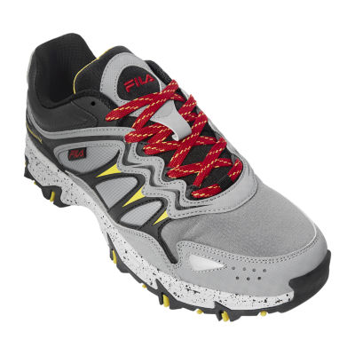 FILA Mens Fast Trek Trail Walking Shoes, Color: Gray Blk Lemon - JCPenney