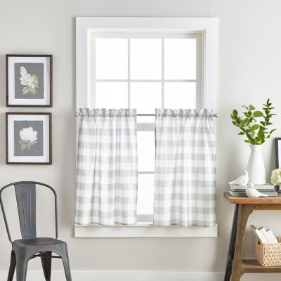 CHF Buffalo Check 3-pc. Rod Pocket Kitchen Curtain Window Set