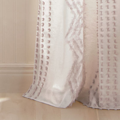 CHF Cut Geo Rod Pocket Light-Filtering Set of 2 Curtain Panel