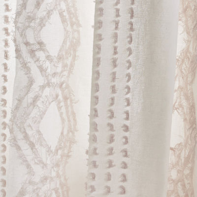 CHF Cut Geo Rod Pocket Light-Filtering Set of 2 Curtain Panel