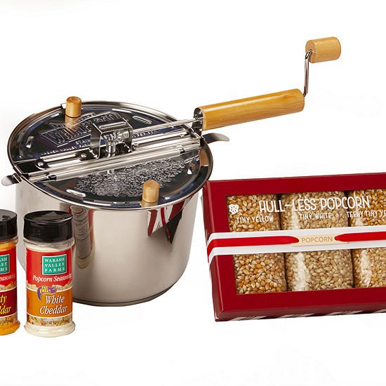Wabash Valley Farms Stainless Steel Whirley Pop Hull-Less 4-pc. Popcorn