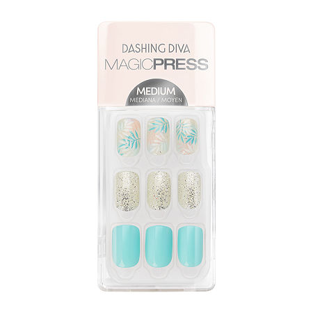 Dashing Diva Magic Press Design Nails Nail Tip, One Size, Blue -  97206410018