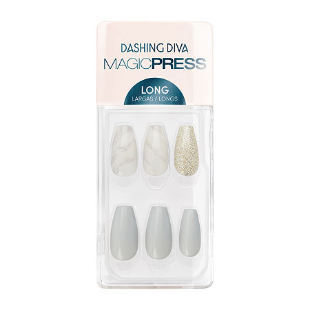 Dashing Diva Magic Press Design Nails Nail Tip, One Size, Gray -  97206430018
