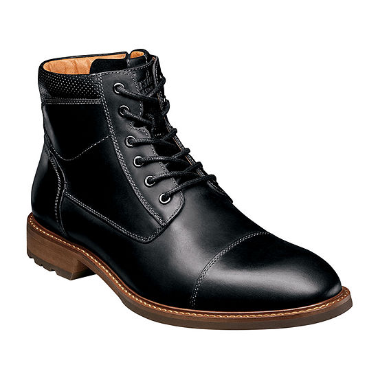 Florsheim Mens Chalet Block Heel Lace Up Boots, Color: Black - JCPenney