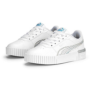 PUMA Carina 2.0 Mermaid Little Girls Sneakers, Color: White Blue Silver -  JCPenney