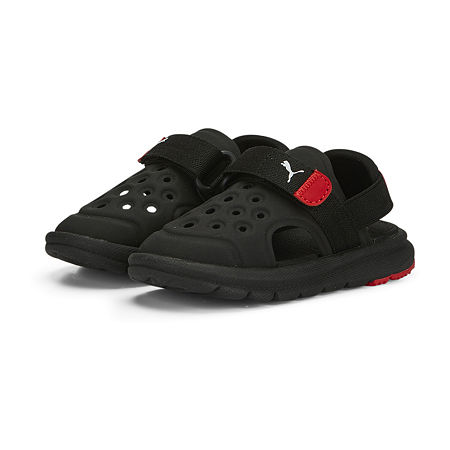 PUMA Toddler Boys Evolve Strap Sandals, 10 Medium, Black