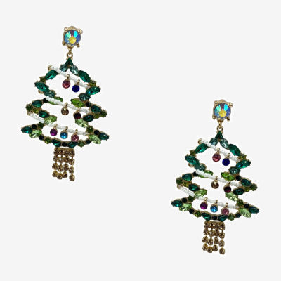 Bijoux Bar Christmas Tree Drop Earrings