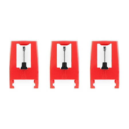 Victrola 3 Pack Turntable Replacement Needles For Victrola Record Players, One Size, Red