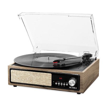 Victrola Vta-67 3-in-1 Bluetooth Record Player With Built-in Speakers And 3-speed Turntable In Sand