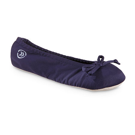 Isotoner Womens Ballerina Slippers, Medium, Blue