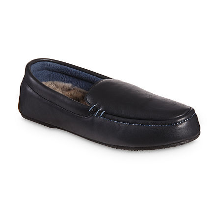 Isotoner Womens Moccasin Slippers, Large, Black