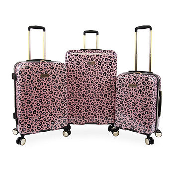 Juicy Couture Jane 3-pc. Hardside Spinner Luggage Set NOT APPLICABLE,  Color: Pink Leopard - JCPenney