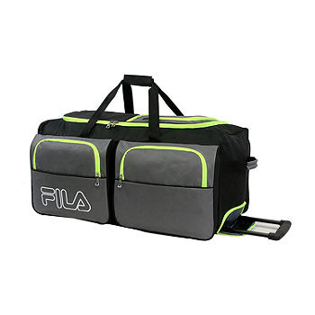 Fila 30 Inch Rolling Duffel Bag, Color: Gray Neon - JCPenney