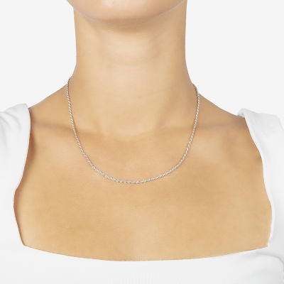 Silver Treasures Made in Italy Sterling Silver 16-24" Rope Chain Necklace
