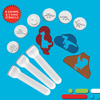 Discovery Kids Dino Doodles Aqua Magic Art Mat Includes Stamps Stencils  Sponge & Case Suction Cups 1016177, Color: Greenorange - JCPenney