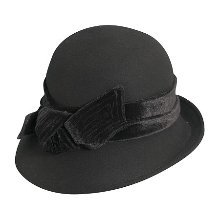 1920s Style Hats for a Vintage Twenties Look Scala Womens Cloche Hat One Size Black $38.99 AT vintagedancer.com