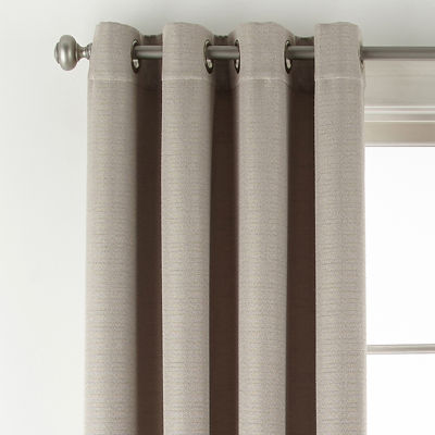 Linden Street Gwen Basketweave Grommet Top Light-Filtering Single Curtain Panel