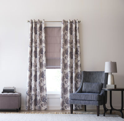Max Blackout Prescott Print Grommet Top 100% Blackout Single Curtain Panel