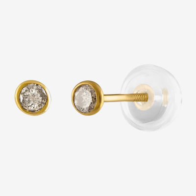 1/10 CT. T.W. Mined White Diamond 14K Gold 3.5mm Round Stud Earrings