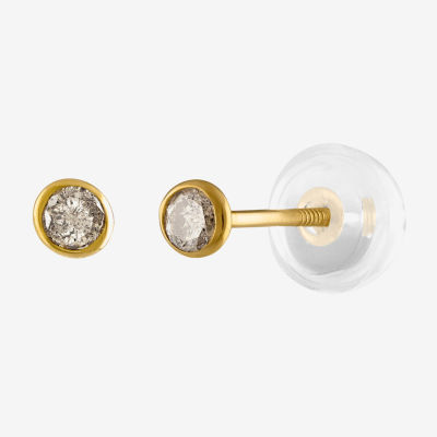 1/10 CT. T.W. Natural White Diamond 14K Gold 3.5mm Round Stud Earrings