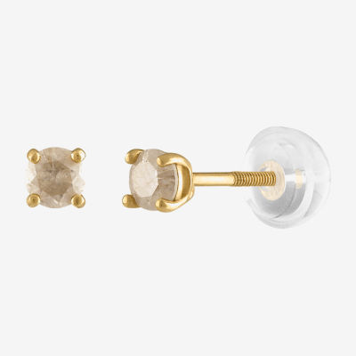 1/4 CT. T.W. Natural White Diamond 14K Gold 3mm Round Stud Earrings