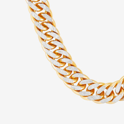 Made in Italy 14K Gold Inch Solid Curb Chain Necklace