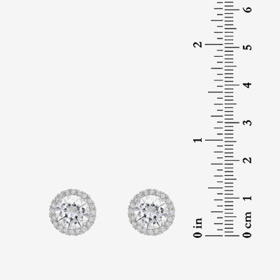DiamonArt® Cubic Zirconia Sterling Silver 12mm Stud Earrings