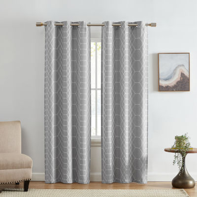 Elrene Home Fashions Kendal Energy Saving Blackout Grommet Top Set of 2 Curtain Panel