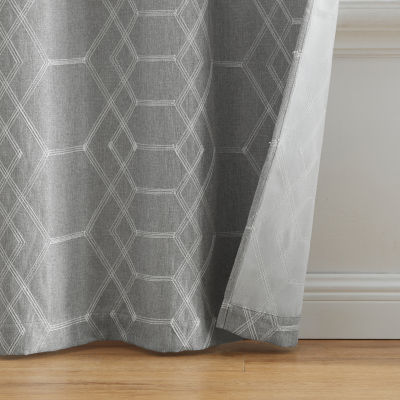 Elrene Home Fashions Kendal Grommet Top Energy Saving Blackout Set of 2 Curtain Panels