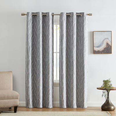 Elrene Home Fashions Sterling Energy Saving Blackout Grommet Top Set of 2 Curtain Panel