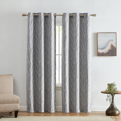 Elrene Home Fashions Sterling Grommet Top Energy Saving Blackout Set of 2 Curtain Panels