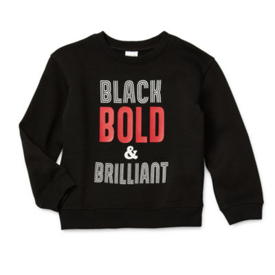 Hope & Wonder Black History Month Toddler Long Sleeve 'Black Bold Brilliant' Sweatshirt