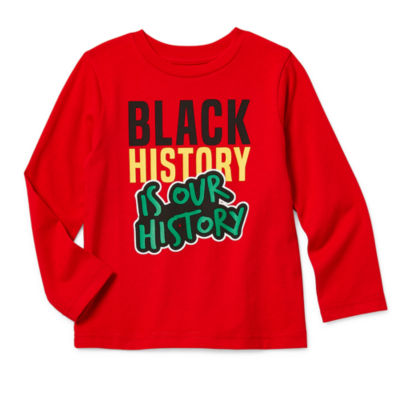 Hope & Wonder Black History Month Toddler Long Sleeve 'Black Is Our History' Graphic T-Shirt