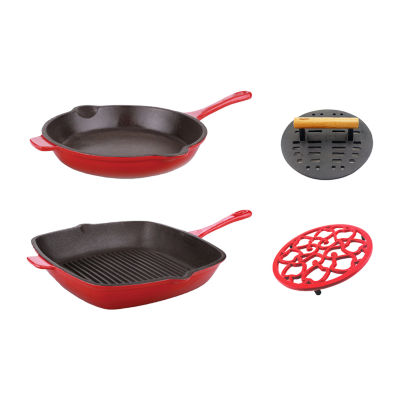 Le Creuset Signature Cast-Iron 8-Piece Cookware Set with Square