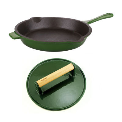 BergHOFF Neo Cast Iron Fry Pan & Steak Press