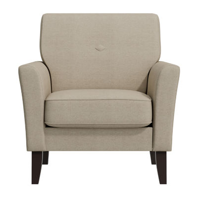 Alex Transitional Flared Arm Accent Chair Velour