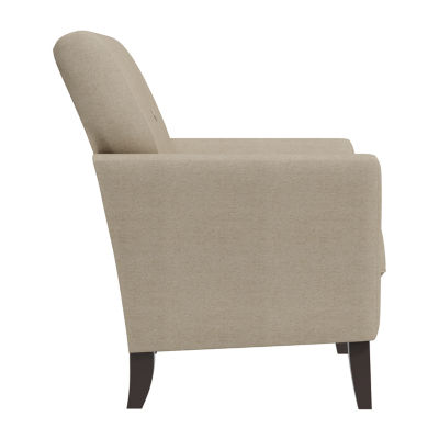 Alex Transitional Flared Arm Accent Chair Velour