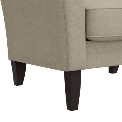 Alex Transitional Flared Arm Accent Chair Velour