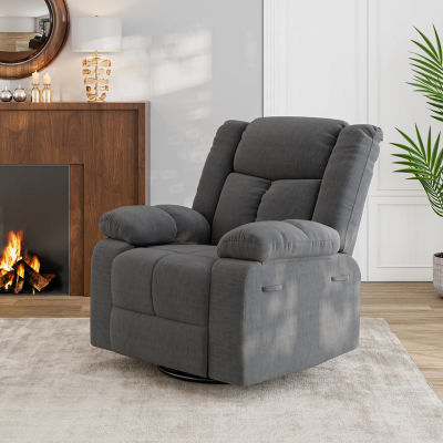 ProLounger Traditional Swivel Glider Recliner Plush Velvet