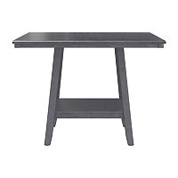 Bilbao Square Wood-Top Dining Table, One Size, Gray