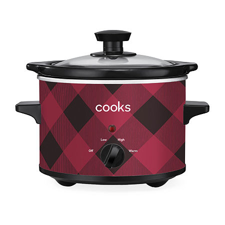 Cooks 1.5-Quart Buffalo Check Slow Cooker, One Size, Red