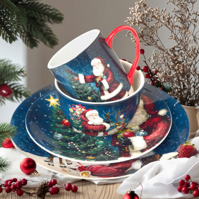 Certified International Santa'S Secret 16-pc. Earthenware Dinnerware Set