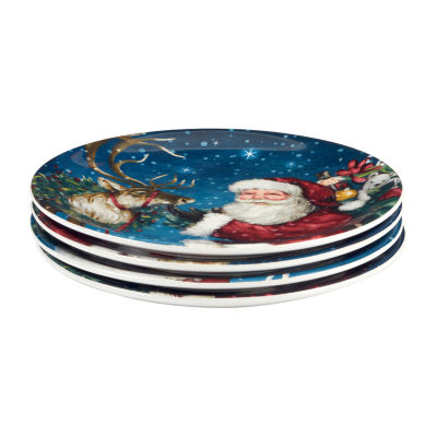 Certified International Santa'S Secret 4-pc. Earthenware Dinner Plate