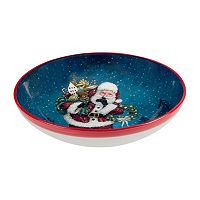 Certified International Santa'S Secret Serving Bowl, One Size, Blue