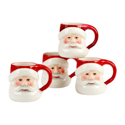 Certified International Santa'S Secret 4-pc. Coffee Mug