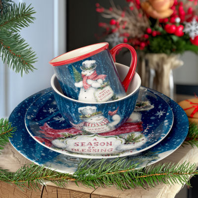 Certified International Snowman Greetings 16-pc. Earthenware