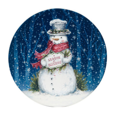 Certified International Snowman Greetings 4-pc. Dishwasher Safe Earthenware Dinner Plate