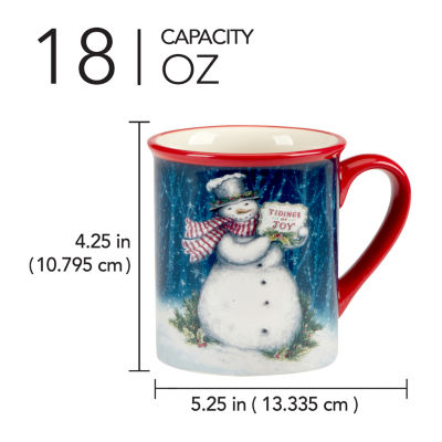 Certified International Snowman Greetings 4-pc. Dishwasher Safe Coffee Mug