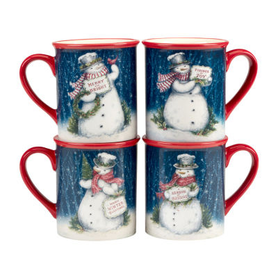 Certified International Snowman Greetings 4-pc. Dishwasher Safe Coffee Mug